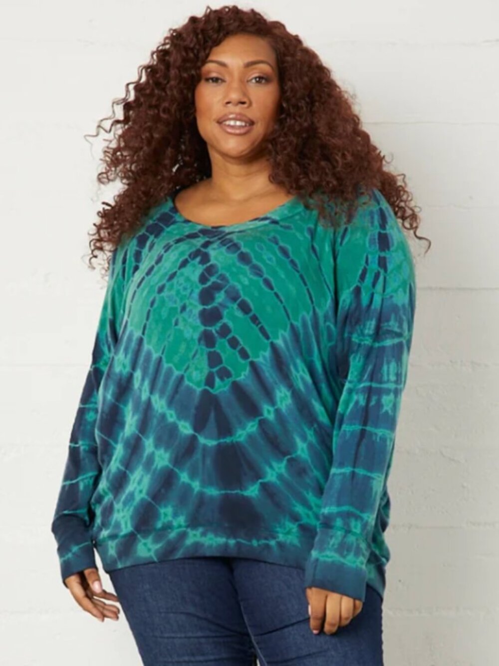River + Sky Long Sleeve Tie Dye Top